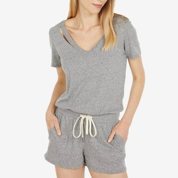 n:PHILANTHROPY Pants - n Philanthropy | Gray Breeze Cotton-Blend Rompher with Pockets | Sz Small